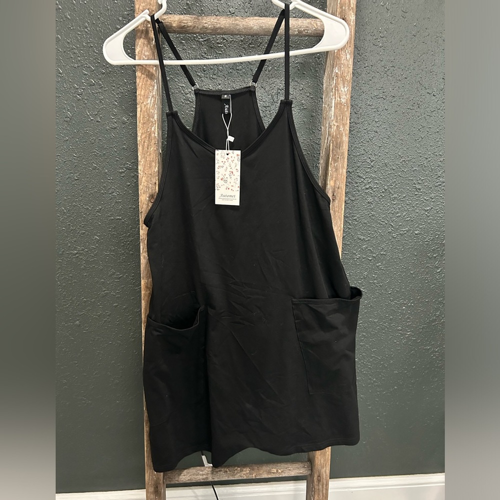 Women’s black short romper jumpsuit